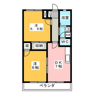 バーディーハイツ【1階】の間取り