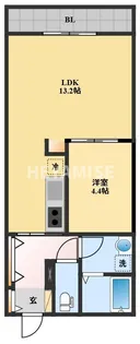 フォレスト平古場【1階】の間取り