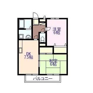 グリーンビレッジ山本 A【2階】の間取り