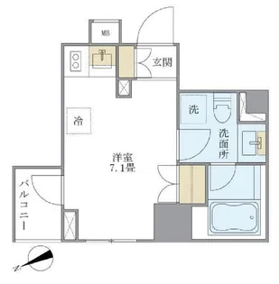 Brillia ist 銀座東【7階】の間取り