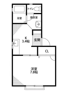 1Kの間取り画像