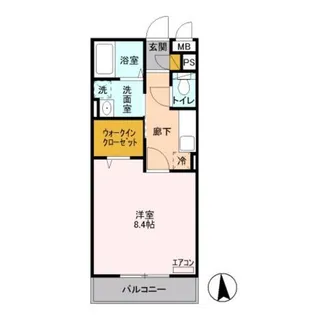 神奈川県厚木市岡田2【アパート】の間取り