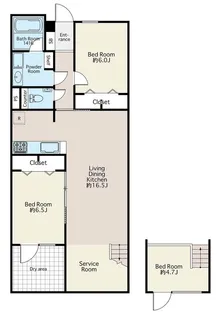 成城BLESS A棟の間取り