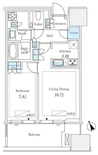 麻布台ヒルズレジデンスB【10階】の間取り