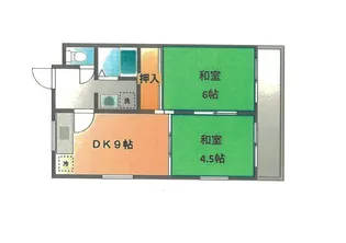 ハイツ三ノ宮【5階】の間取り