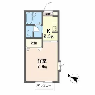 ルミエールコートA【2階】の間取り