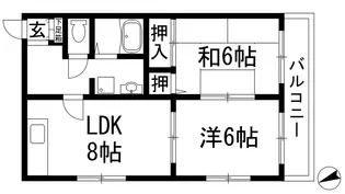 クレール恵彩【1階】の間取り