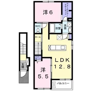 愛知県春日井市東野町西3【アパート】の間取り