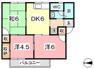 プレジール堀田 2号棟【1階】の間取り