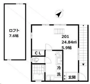 トライプレックス高輪台【2階】の間取り