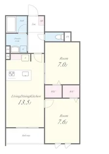 東京都練馬区高松1【マンション】の間取り
