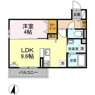 福岡県福岡市城南区西片江2【アパート】の間取り
