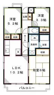 東京都中野区沼袋2【マンション】の間取り