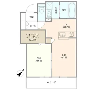 ヘーベルVillage横須賀うみかぜ公園【4階】の間取り