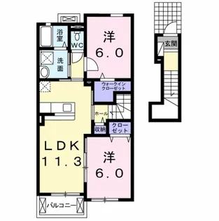 La Luce I【2階】の間取り