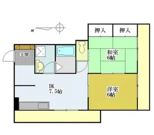 渡辺コーポII【3階】の間取り