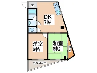 ハイネス磯路【4階】の間取り