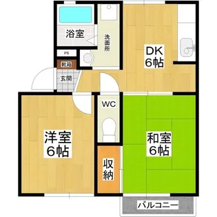 シェル・ガーデンII【1階】の間取り