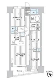 ザ・グランクラッセ日本橋イースト【9階】の間取り