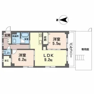 シティコート海老園【1階】の間取り