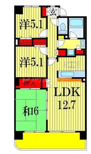 千葉県船橋市藤原1【マンション】の間取り