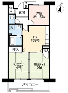 URアルビス寺本【3階】の間取り