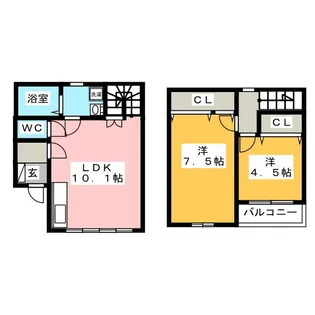 静岡県浜松市中央区飯田町【一戸建】の間取り