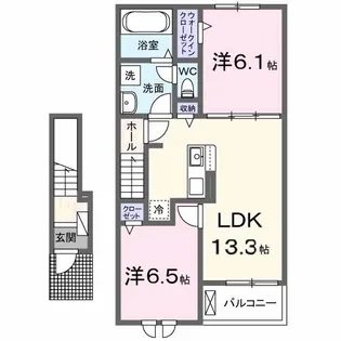 パーク ヴィラ【2階】の間取り