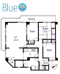 ビックヴァン大船ホームズ【3階】の間取り