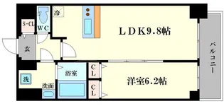 アドバンス大阪ソルテ【2階】の間取り