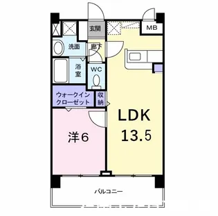 アイタス福岡【8階】の間取り