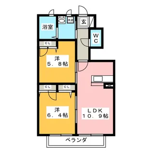 エスポワール【1階】の間取り