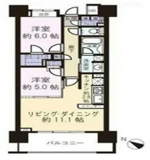 クレストシティレジデンス【3階】の間取り