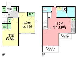 ルミエール湘南【1階】の間取り