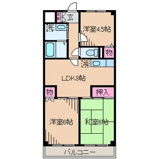 ラフィーネ港北I【1階】の間取り