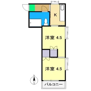 中野ハイツ【3階】の間取り