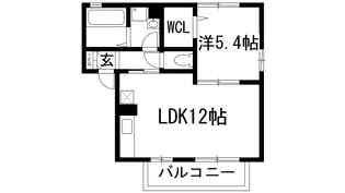 バルカ【1階】の間取り