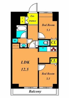 セザール大森山王【7階】の間取り