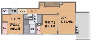 猫の家 Maison du Chat (メゾン・デュ・シャ)【1階】の間取り