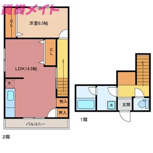リースハウスビーエル【2階】の間取り