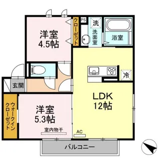 カリアタワー【2階】の間取り