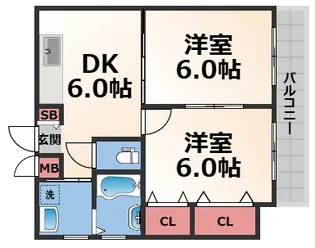 ジェイプライド今里南【3階】の間取り