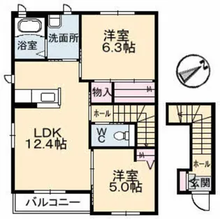 ドリームフォレストS【2階】の間取り