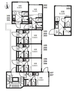 Musa北千住【3階】の間取り