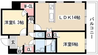 エレンシア千代田【2階】の間取り