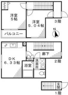 ミハス芦花公園【2階】の間取り