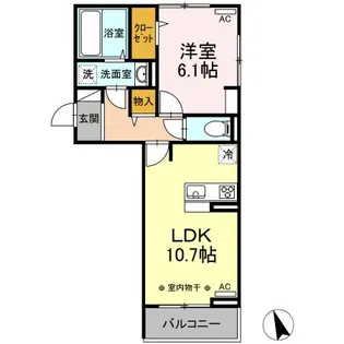 ひまわりII A棟【2階】の間取り