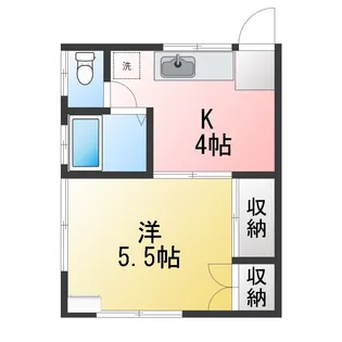 うらべアパート【2階】の間取り