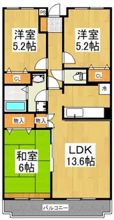 クレセント・リヴ【2階】の間取り