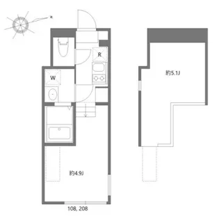 ハーモニーテラス上中里【2階】の間取り